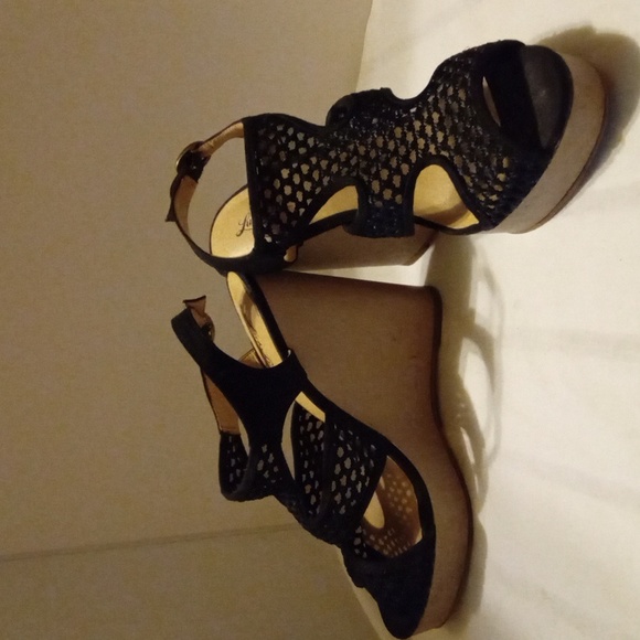 Lucky Brand Mesh Wedge Sandals - Picture 1 of 4